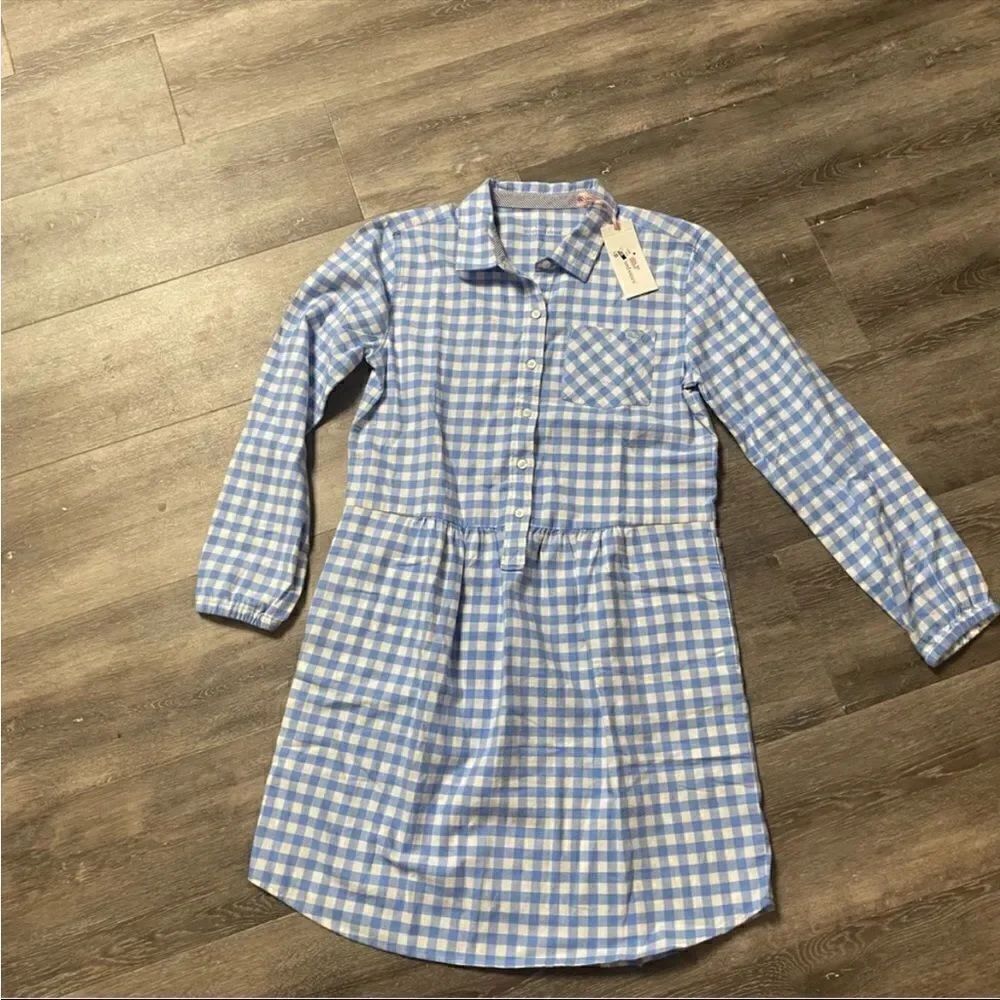 Vineyard Vines Girls' Gingham Flannel Shirt Dress